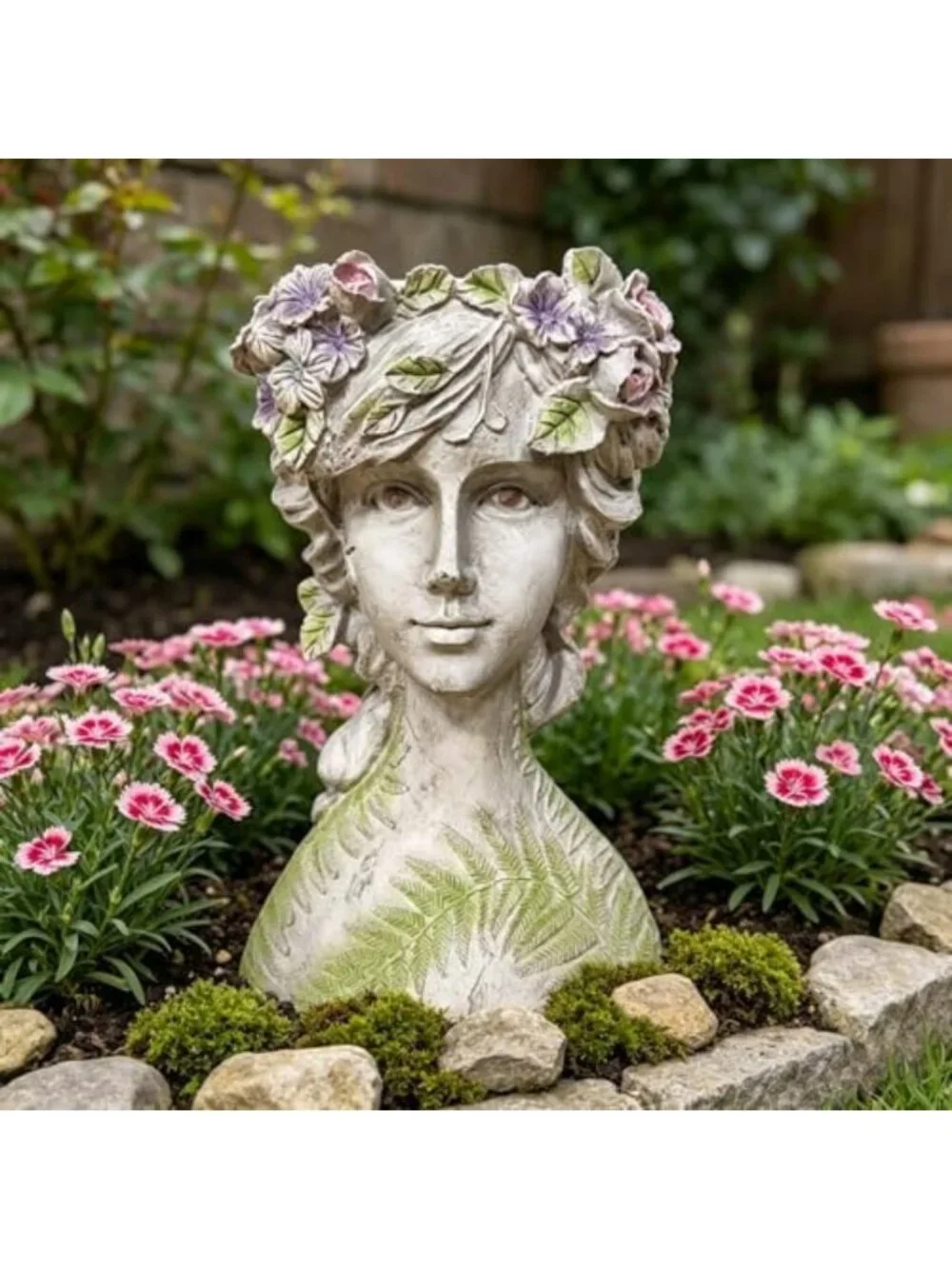 10-Inch Face Planter Pot with Drainage - Unique Garden Decor & Gift Idea